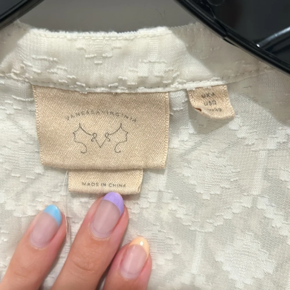 Anthropologie cream blouse | XS - Picture 5 of 5